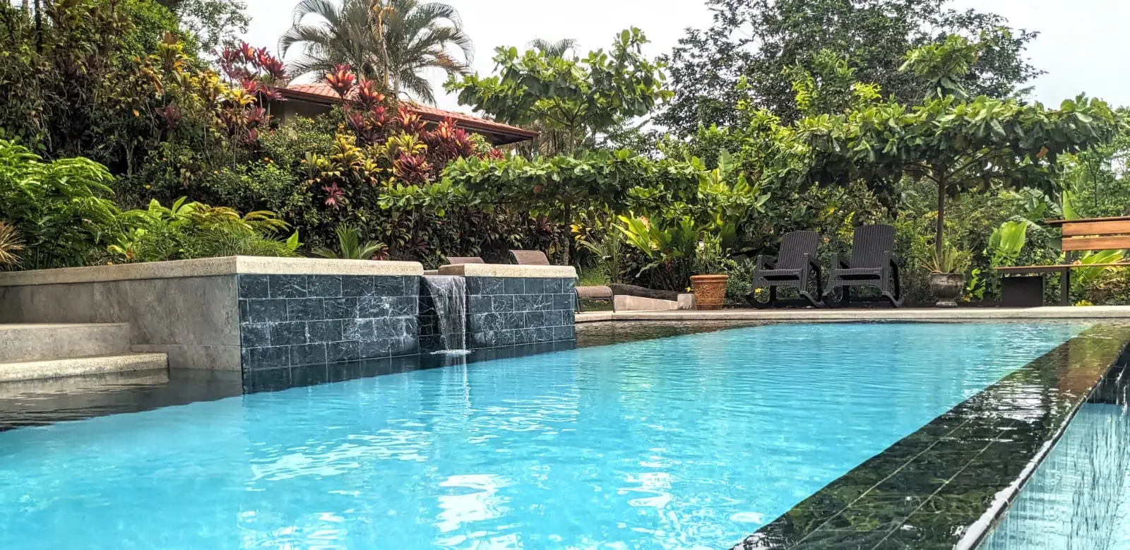 Relax in our pool and hot tub
