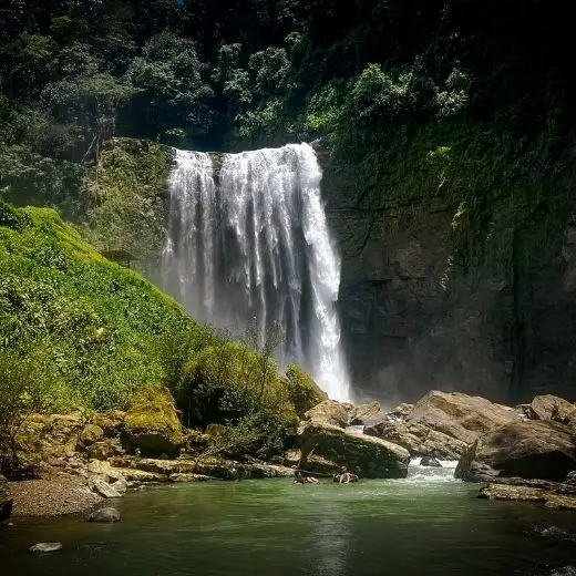 Eco Chontales Waterfall in Costa Rica surrounded by tropical rainforest